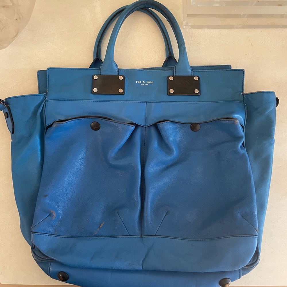 Rag & Bone blue pilot bag